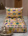The Rabat Imperial Embroidered Pouf – Luxury Cotton & Fine Silk Accents
