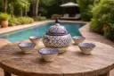 The Sultan's Harira Banquet Set – Hand-Sculpted Kiln-Fired Pottery Tureen & Bowls