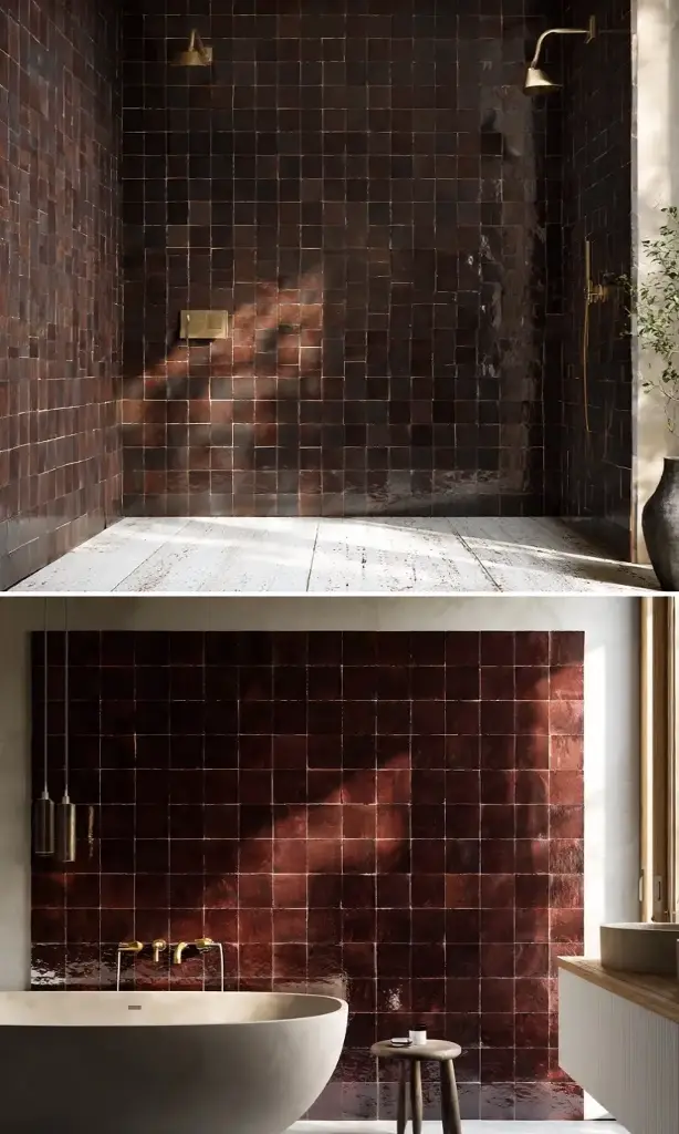 The Fassi Imperial Smoked Cacao Micro-Zellige – Authentic Hand-Chiseled 5x5 cm Glazed Mosaics (30x30 cm Mesh Sheets)