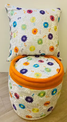 [Dar Maalma 13] Embroidered Pouf