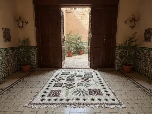 [Dar Maalma 15] The Ouarzazate Horizon Rug – Pure Hand-Knotted Moroccan Wool Art