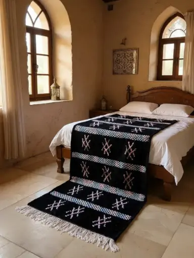 [Dar Maalma 18] The Cozy Corner Accent Rug – Hand-Woven Natural Wool & Fine Cotton